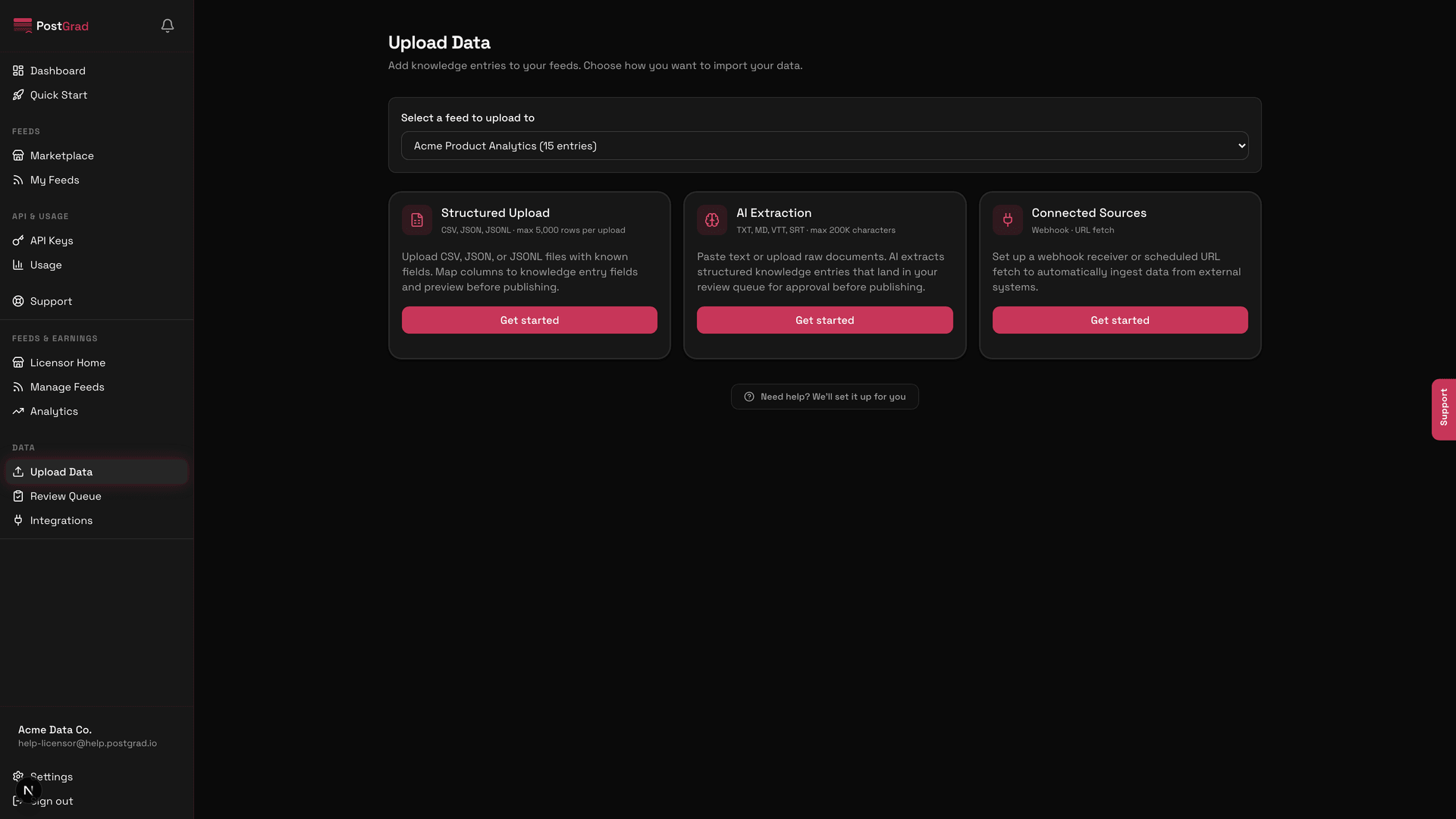 The Save button with a confirmation banner showing the settings took effect and will apply to the next extraction run.